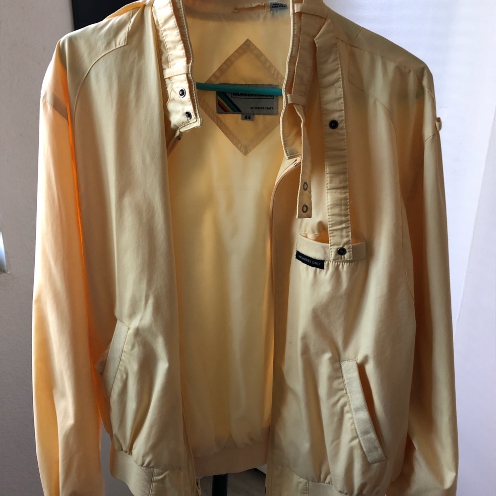 Vintage Yellow Members Only Racer Jacket (M)